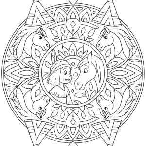 kolorowanka yakari mandala