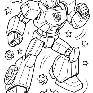 dibujo para colorear transformers bumblebee