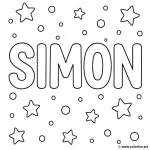 kolorowanka imię simon
