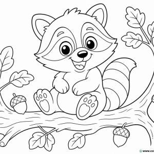 dibujo para colorear ojos de mapache