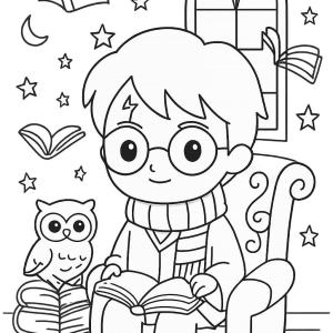 kolorowanka harry potter kawaii dom serdaigle