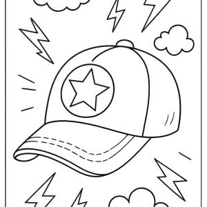 dibujo para colorear gorra de superhéroe