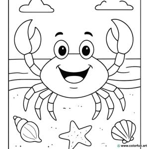 kolorowanka wesoły krab