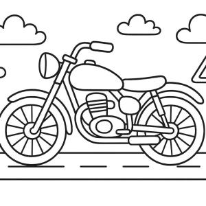 kolorowanka motocykl vintage