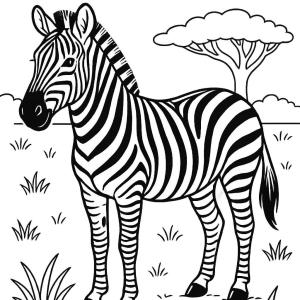kolorowanka zebra realistyczna