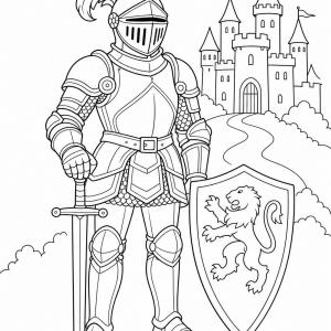 coloriage chevalier casque