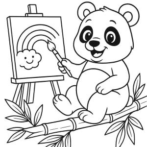 kolorowanka panda kreatywna
