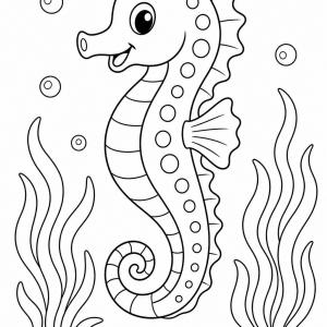coloriage hippocampe simple