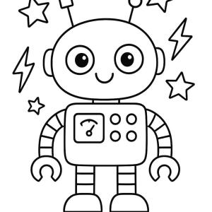 kolorowanka robot zabawny