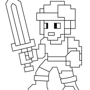 trudna kolorowanka pixel art