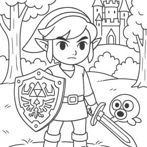 Zelda coloring page: Tears of the Kingdom Download or Print for free