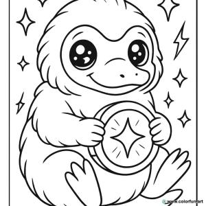 kolorowanka harry potter kawaii fantastyczne zwierzęta
