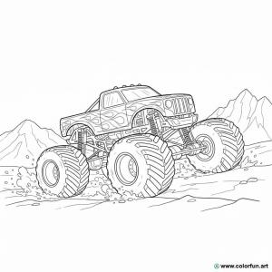 trudna kolorowanka monster trucków