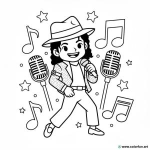kolorowanka michael jackson artystyczna