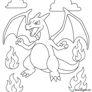 kolorowanka dracaufeu w 3d