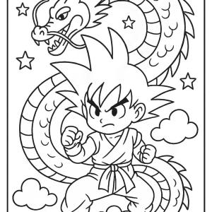 kolorowanka dragon ball z son goku