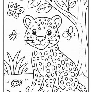 kolorowanka leoparda edukacyjna