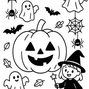 artistic adult Halloween coloring page