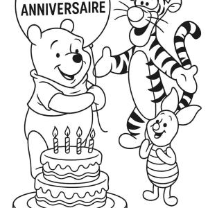 winnie the pooh coloring page happy birthday