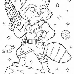 disegno da colorare avengers rocket