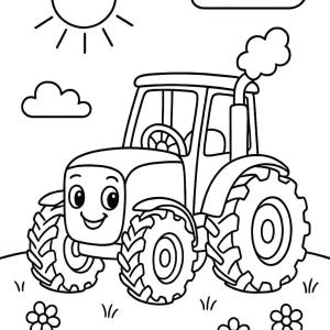 kolorowanka mały traktor