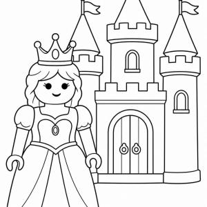 kleurplaat playmobil prinses kasteel