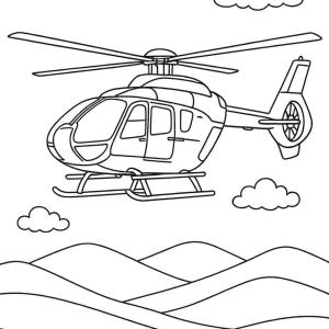 kolorowanka helikopter realistyczny