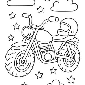 kolorowanka motocykl rysunek