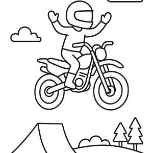 kolorowanka motocykl akrobatyczny