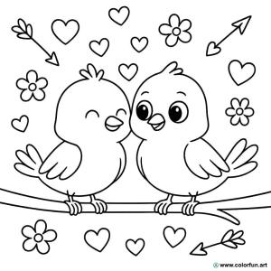 creative valentine's coloring page