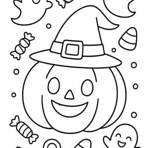 kolorowanka rysunek halloween zabawny