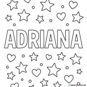 kolorowanka imię adriana