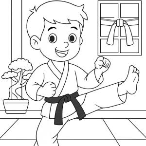 kolorowanka karate oryginalna