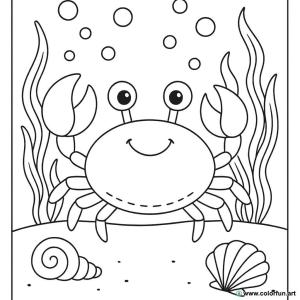 kolorowanka krab podwodny