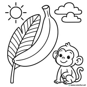 kolorowanka banan przedszkolna
