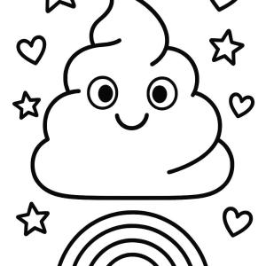 kolorowanka emoji kupa