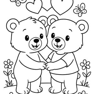 Valentine's Day coloring page preschool