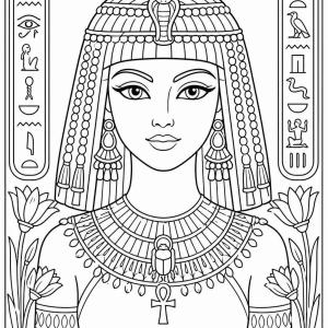 coloriage cléopatre visage