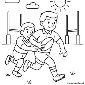 kolorowanka rugby francja