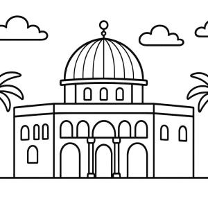 kolorowanka meczet Al-Aqsa