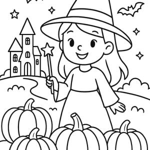 1 kolorowanka halloween wiedźmy