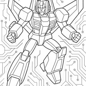 dibujo para colorear transformers starscream