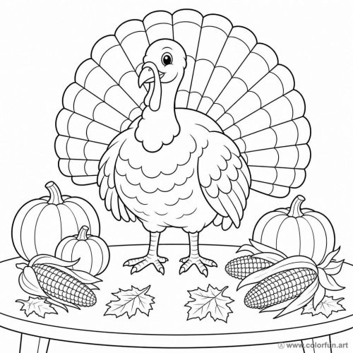 40 Thanksgiving Coloring Pages to Print, PDF or Color Online