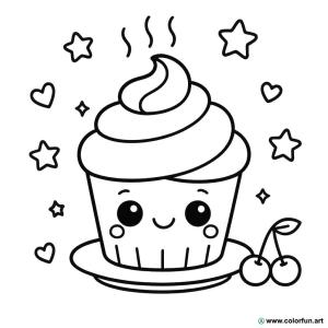 kolorowanka kawaii cukiernia
