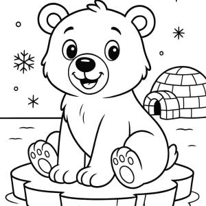 kolorowanka miś polarny uroczy