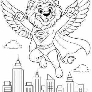 coloriage super héros animaux