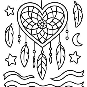 kolorowanka mandala serce