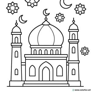 kolorowanka meczet ramadan