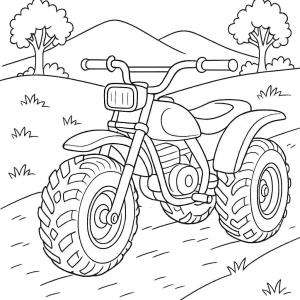 kolorowanka quad vintage