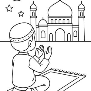 kolorowanka modlitwa islam